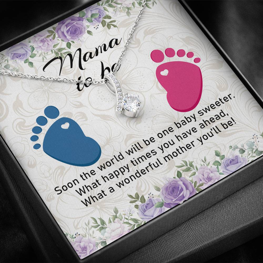Mama To Be What A Wonderful Mother You'll Be Alluring Beauty Necklace - Mom To Be Pregnancy New Mom Gift