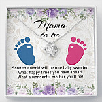 Mama To Be What A Wonderful Mother You'll Be Love Knot Necklace - Mom To Be Pregnancy New Mom Gift - Love Knot Necklace