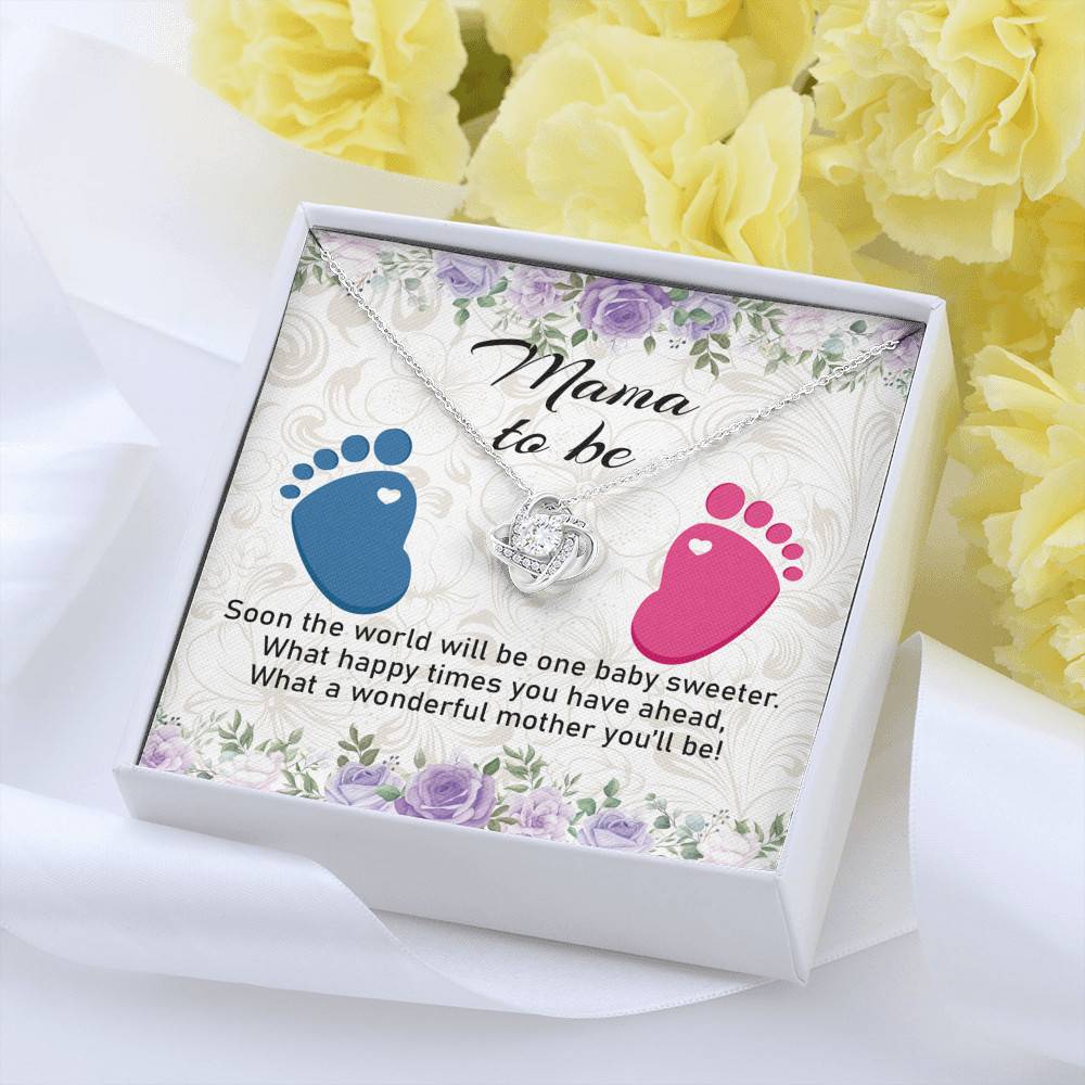 Mama To Be What A Wonderful Mother You'll Be Love Knot Necklace - Mom To Be Pregnancy New Mom Gift