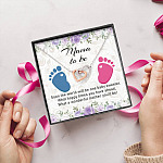 Mama To Be What A Wonderful Mother You'll Be Interlocking Hearts Pendant Necklace - Mom To Be New Mom Gift