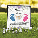 Mama To Be What A Wonderful Mother You'll Be Interlocking Hearts Pendant Necklace - Mom To Be New Mom Gift