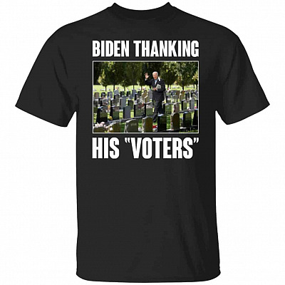 Biden Thanking Shirt, Black, Unisex T-Shirt