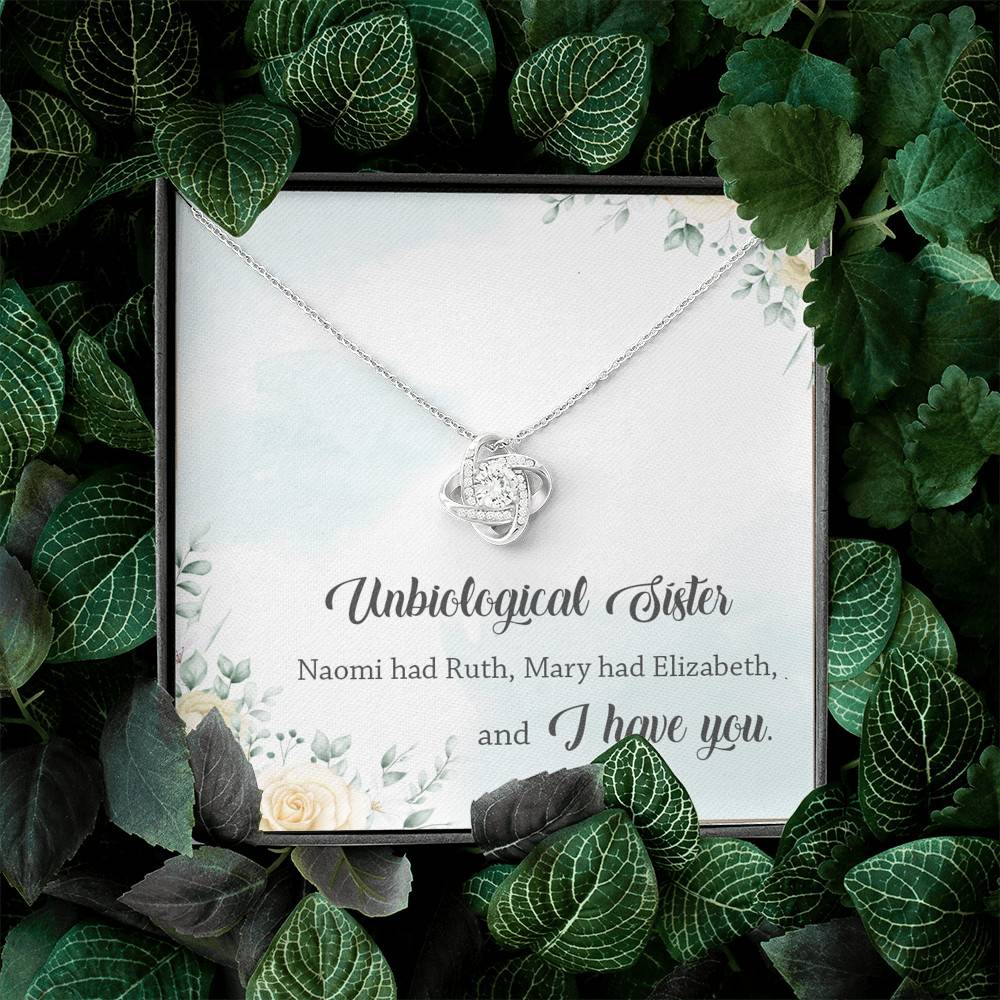 Unbiological Sister Naomi Had Ruth Mary Had Elizabeth And I Have You Love Knot Necklace - Unbiological Sister Gifts Unbiological Sister Naomi Had Ruth Mary Had Elizabeth And I Have You Love Knot Necklace - Unbiological Sister Gifts