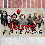 Welcome Friend Funny Halloween Horror Movie Character Doormat - Halloween Doormat