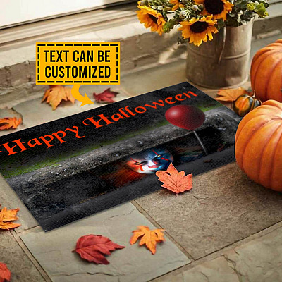 Funny Personalized Halloween Doormat In This House We Like IT Scary Movies Halloween Welcome House Doormat