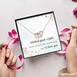 Unbiological Sister Naomi Had Ruth Mary Had Elizabeth And I Have You Interlocking Hearts Pendant Necklace