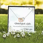 Unbiological Sister Naomi Had Ruth Mary Had Elizabeth And I Have You Interlocking Hearts Pendant Necklace