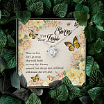 Sorry For Your Loss Those We Love Don't Go Away They Walk Beside Us Love Knot Necklace - Memorial Gifts