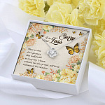 Sorry For Your Loss Those We Love Don't Go Away They Walk Beside Us Love Knot Necklace - Memorial Gifts