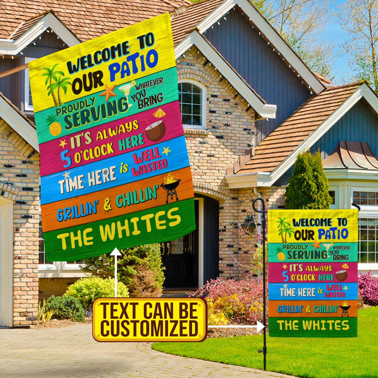 8VT. Welcom To Our Patio flag mk2