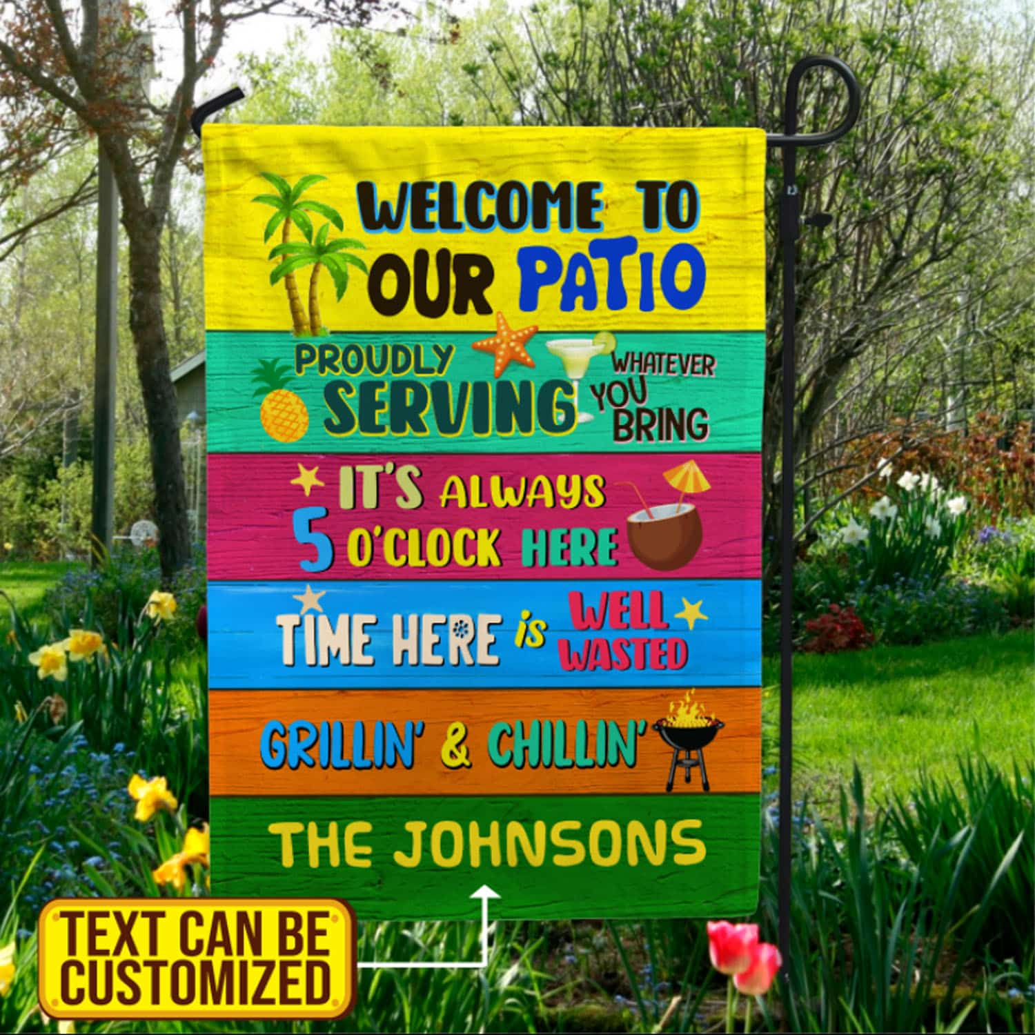 8VT. Welcom To Our Patio flag mk3