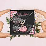 To My Mother From Daughter There Is No One That Can Equal Your Beauty Interlocking Hearts Pendant Necklace