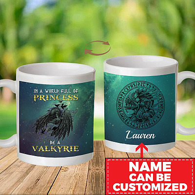 Personalized In A World Full Of Princess Be A Valkyrie Coffee Mug - Water Bottle - Color Changing Mug