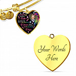 Personalized Photo Strongest Woman To Be A Mom Of Son With Wings Heart Pendant Necklace - Son With Wings Gift