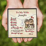 Personalized To My Wife You Are Braver Than You Believe Alluring Beauty Pendant Necklace - Gift For Wife