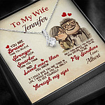 Personalized To My Wife You Are Braver Than You Believe Alluring Beauty Pendant Necklace - Gift For Wife