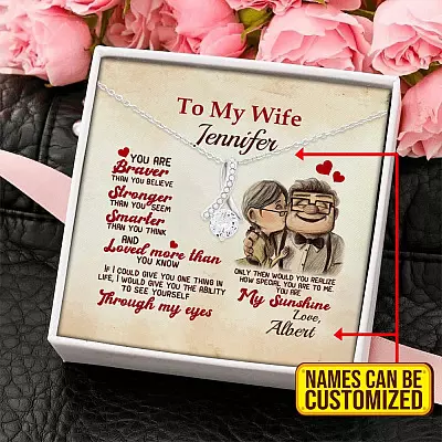 Personalized To My Wife You Are Braver Than You Believe Alluring Beauty Pendant Necklace - Gift For Wife