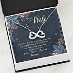 Personalized To My Wife Im Not Perfect But I Love You Very Much Infinity Heart Pendant Necklace - Gift For Wife
