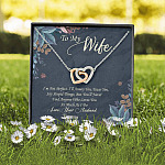 Personalized To My Wife Im Not Perfect But I Love You Very Much Interlocking Hearts Pendant Necklace - Gift For Wife