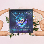 Personalized So Many In The Darkness I Found You And You Found Me Interlocking Hearts Pendant Necklace