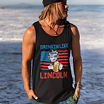 Drinking Like Lincoln All Over Print Custom T-Shirt - Tank Top - Drinkin Like Lincoln Tank