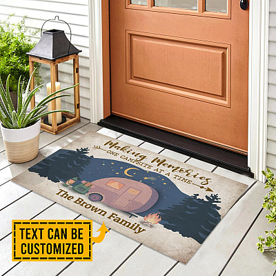 Personalized Camping Doormat - Making Memories One Campsite at A Time Entrance Decorative Doormat