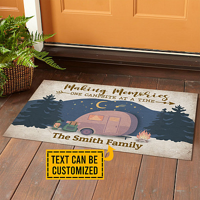 Alternative view of Personalized Camping Doormat - Making Memories One Campsite at A Time Entrance Decorative Doormat