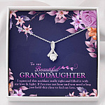 To My Beautiful Granddaughter I Squeezed This Necklace Really Tight and Fill With My Love Alluring Beauty Necklace - Alluring Beauty Necklace