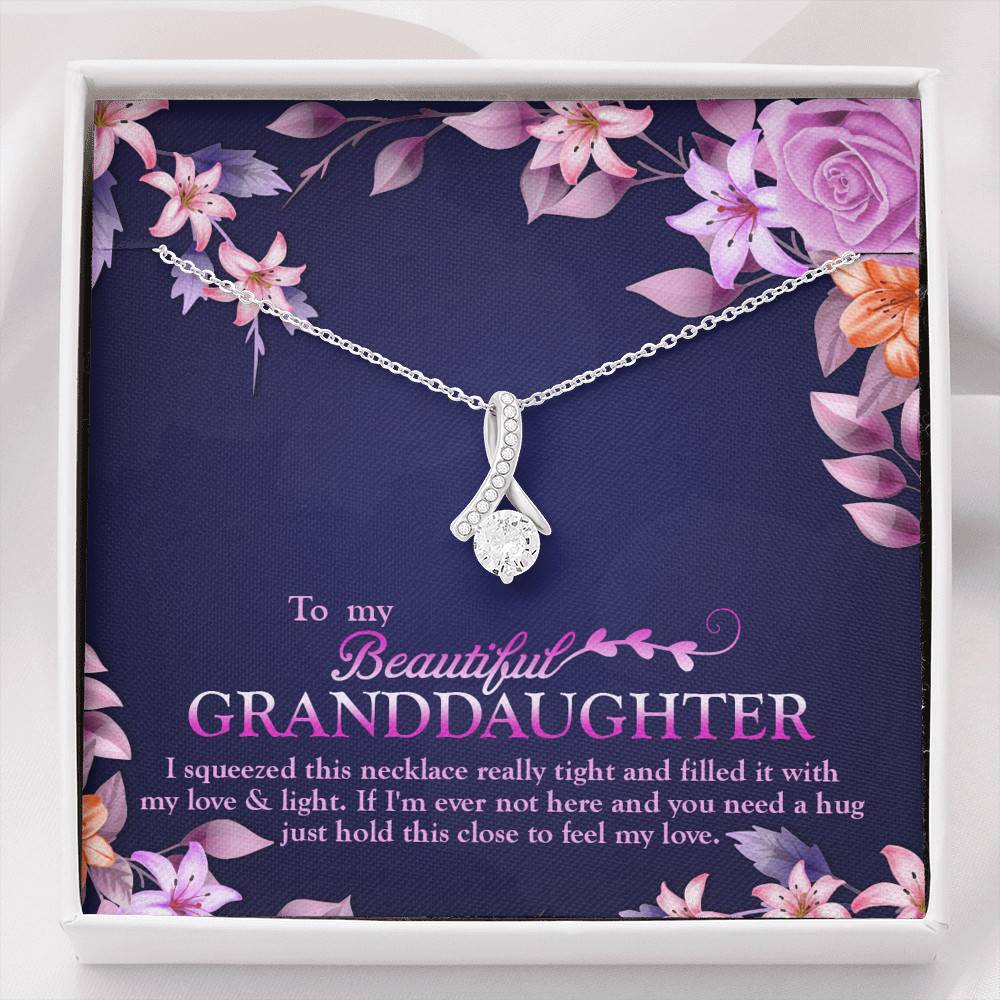 To My Beautiful Granddaughter I Squeezed This Necklace Really Tight and Fill With My Love Alluring Beauty Necklace - Alluring Beauty Necklace
