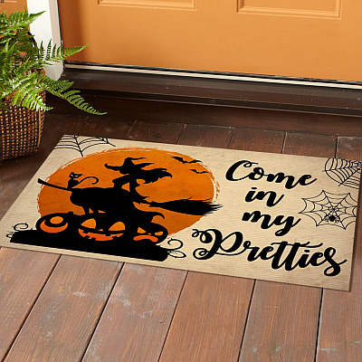 Alternative view of Come in My Pretties Halloween Witches Pumpkin Doormat - Funny Spooky Halloween Doormat