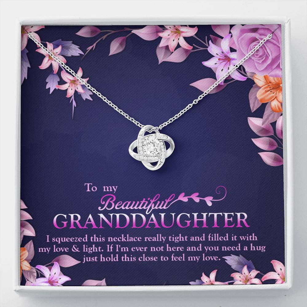 To My Beautiful Granddaughter I Squeezed This Necklace Really Tight and Fill With My Love Knot Necklace - Love Knot Necklace To My Beautiful Granddaughter I Squeezed This Necklace Really Tight and Fill With My Love Knot Necklace - Love Knot Necklace