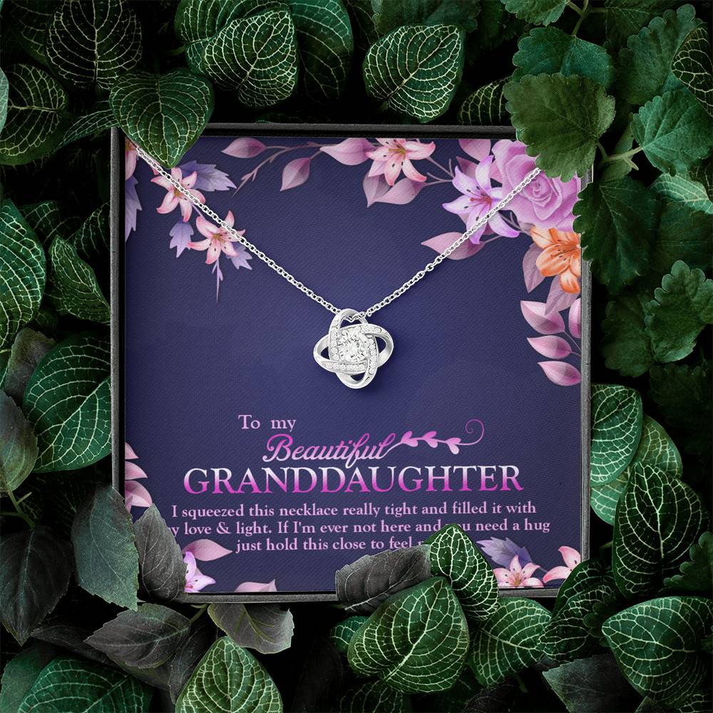 To My Beautiful Granddaughter I Squeezed This Necklace Really Tight and Fill With My Love Knot Necklace To My Beautiful Granddaughter I Squeezed This Necklace Really Tight and Fill With My Love Knot Necklace