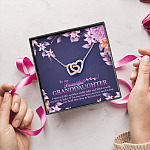 To My Beautiful Granddaughter I Squeezed This Necklace Really Tight Joined Interlocking Hearts Necklace