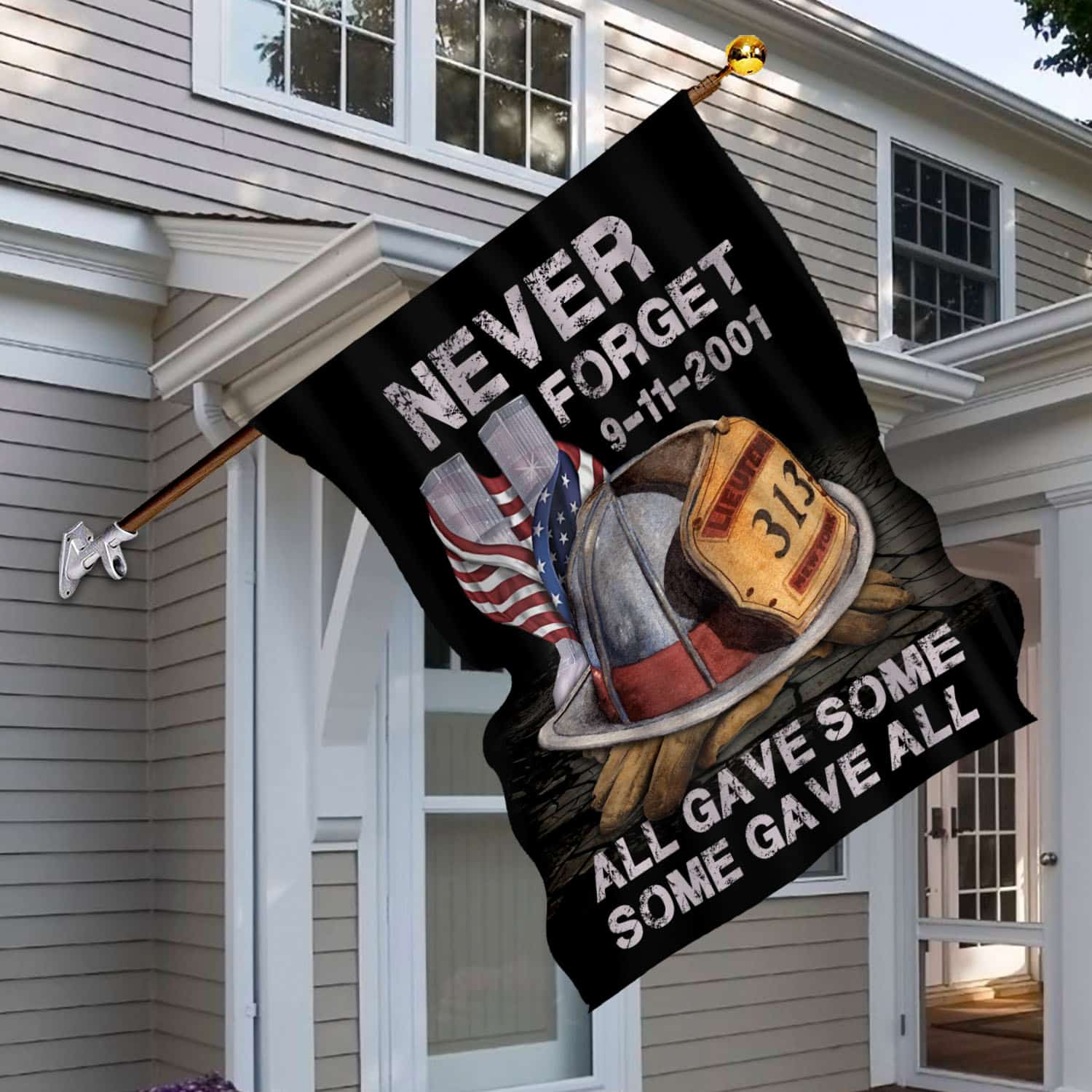 5O. Never Forget-30x40 House Flag Mockup 6
