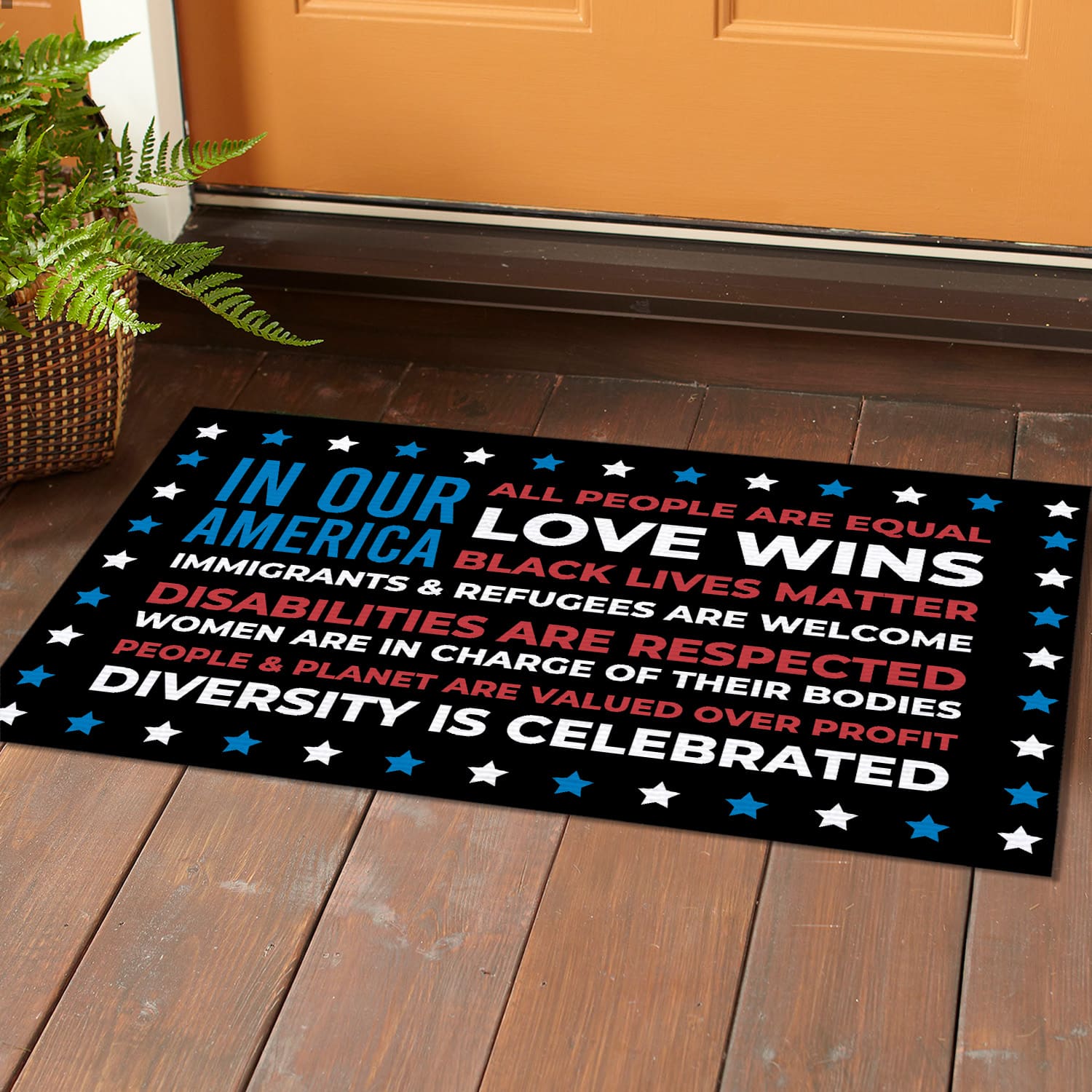 1NH. In Our America (5) Doormat Mockup 1