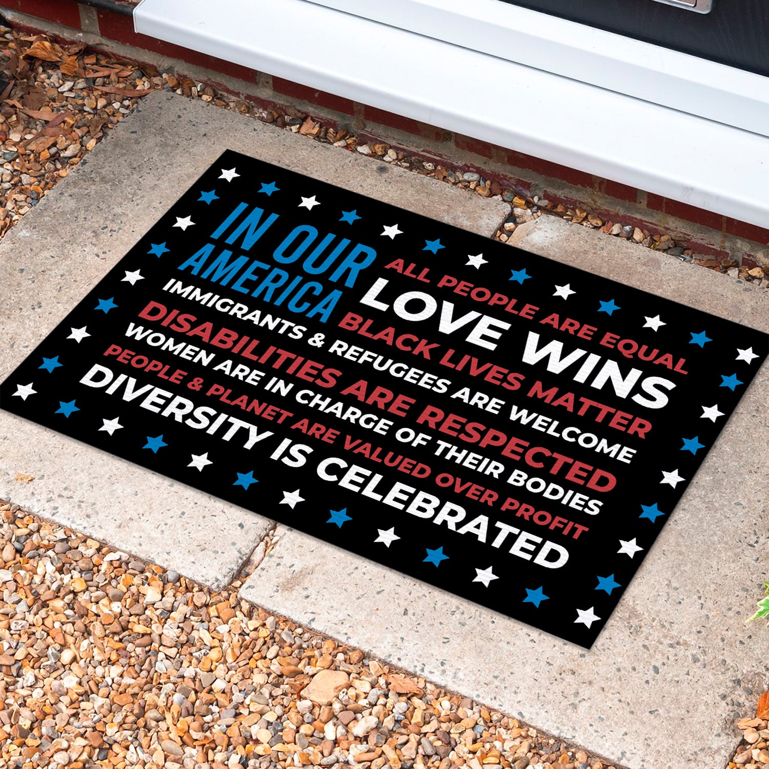 1NH. In Our America (5) Doormat Mockup 10