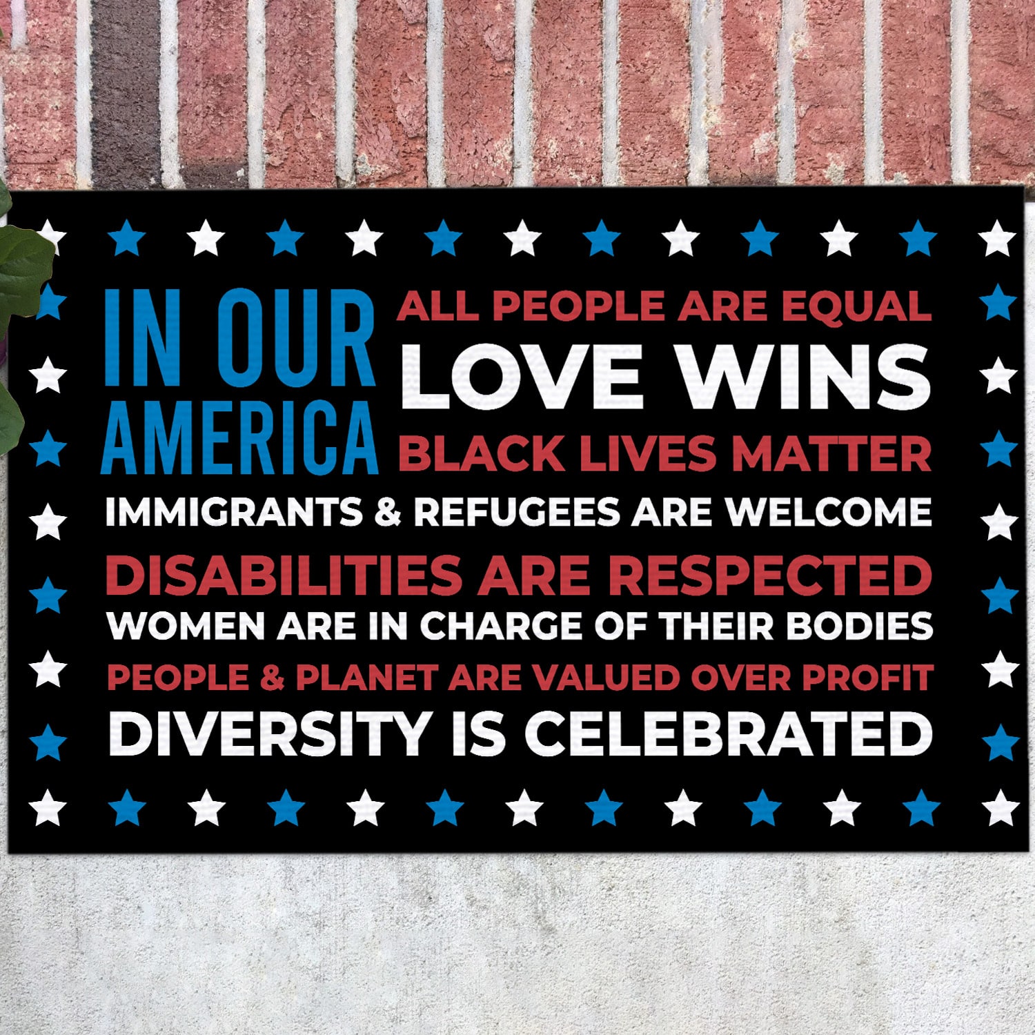 1NH. In Our America (5) Doormat mockup 12