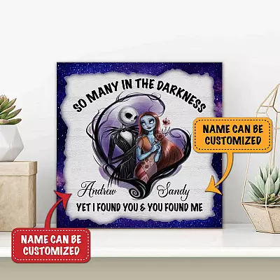 Personalized So Many in the Darkness Yet I Found You Nightmare Christmas Wrapped Framed Canvas Prints - Unframed Poster