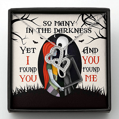 So Many In The Darkness Yet I Found You And You Found Me Double Hearts Necklace - Double Hearts Necklace