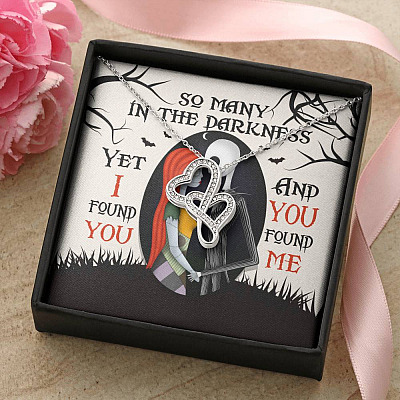 So Many In The Darkness Yet I Found You And You Found Me Double Hearts Necklace