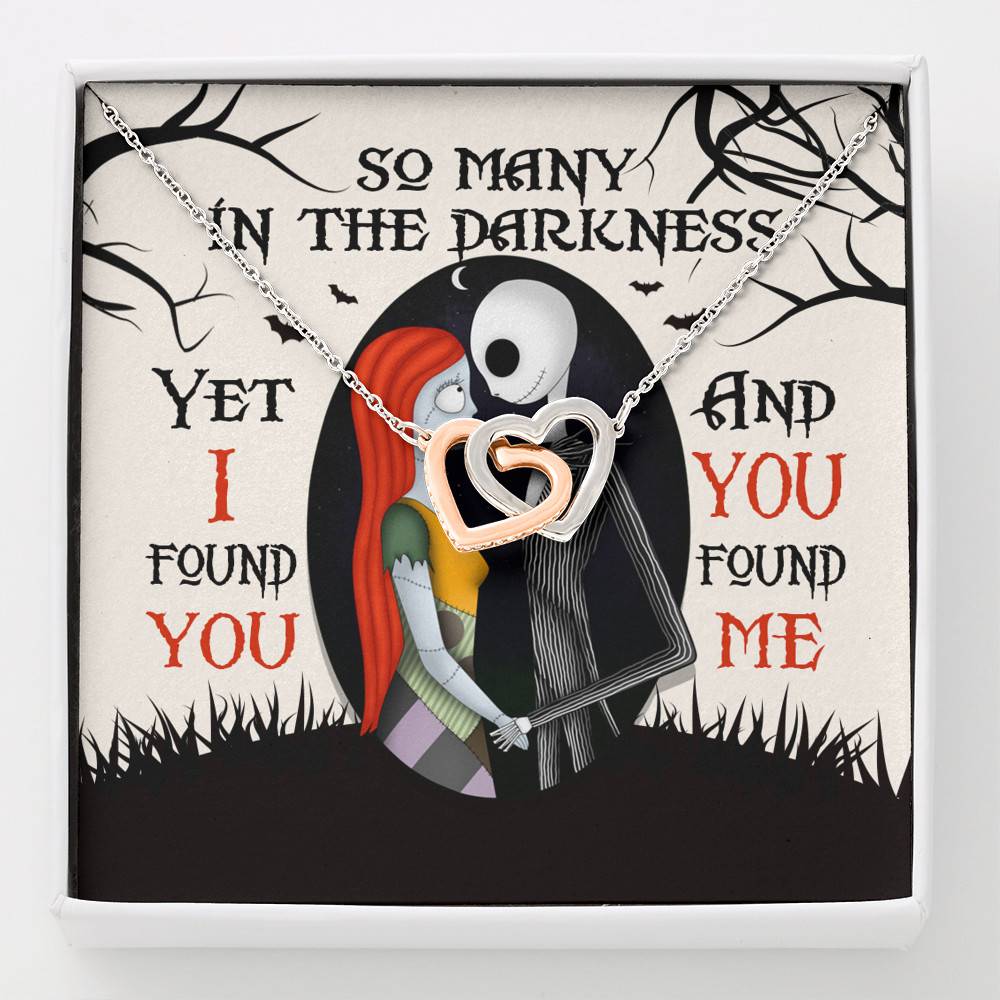 So Many In The Darkness Yet I Found You And You Found Me Joined Interlocking Hearts Necklace - Interlocking Hearts Necklace