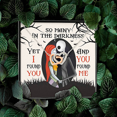 So Many In The Darkness Yet I Found You And You Found Me Joined Interlocking Hearts Necklace