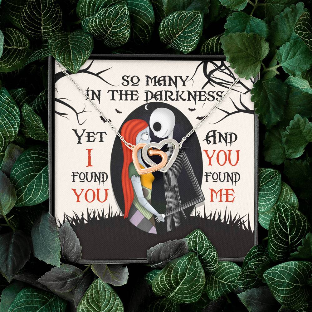 So Many In The Darkness Yet I Found You And You Found Me Joined Interlocking Hearts Necklace