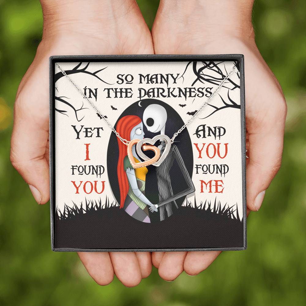 So Many In The Darkness Yet I Found You And You Found Me Joined Interlocking Hearts Necklace