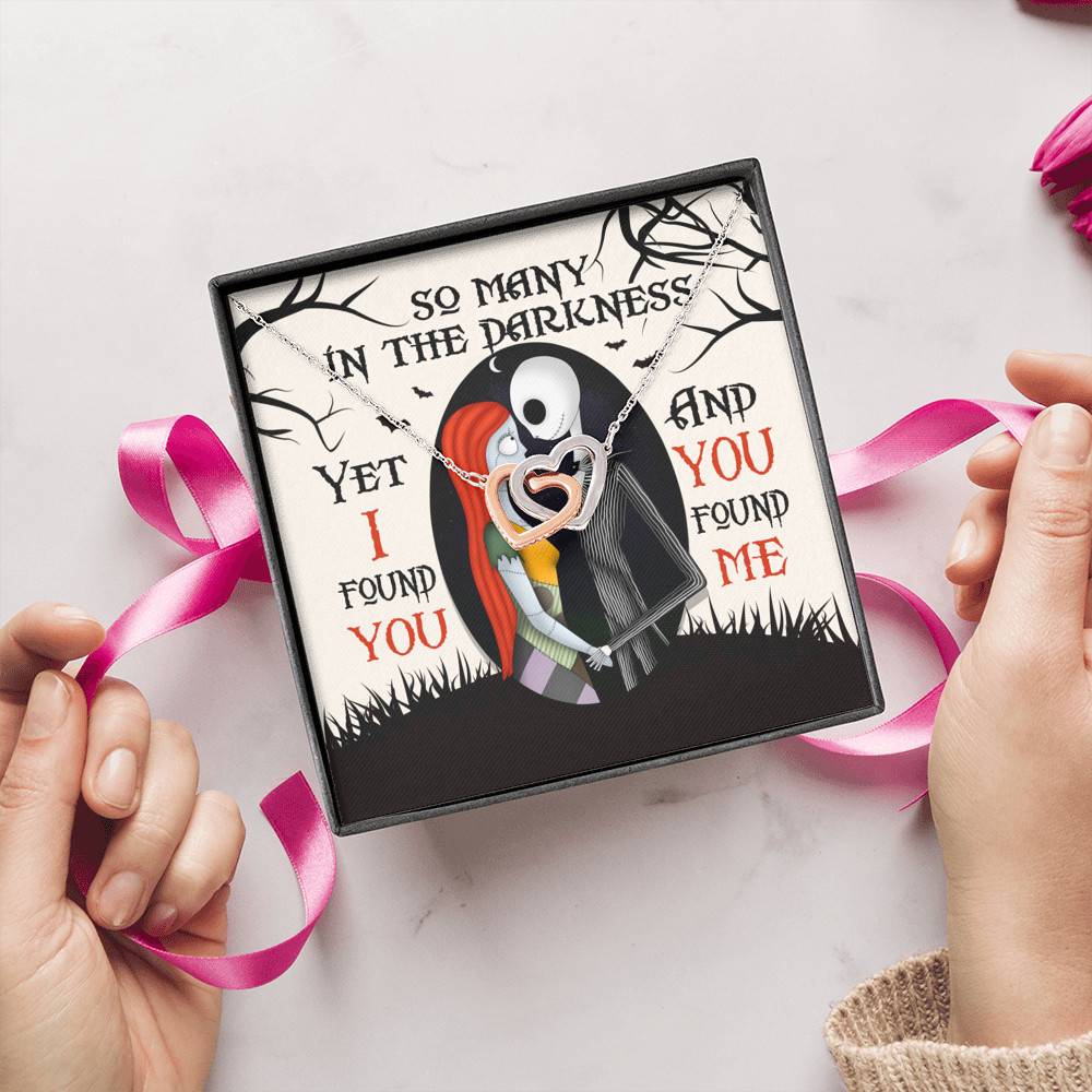 So Many In The Darkness Yet I Found You And You Found Me Joined Interlocking Hearts Necklace