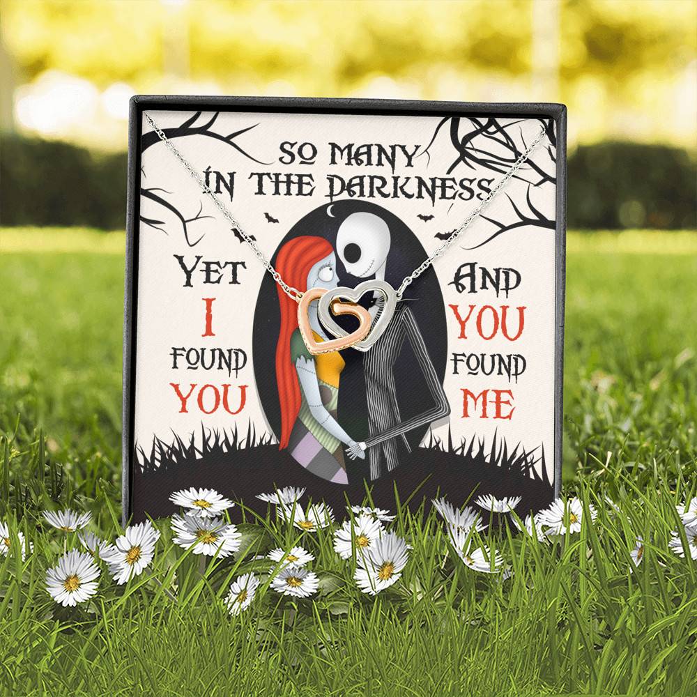 So Many In The Darkness Yet I Found You And You Found Me Joined Interlocking Hearts Necklace