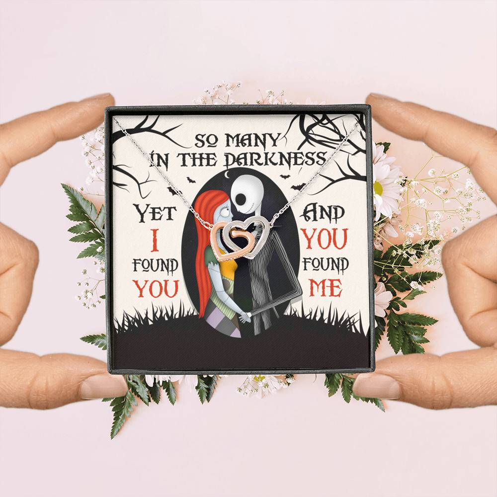 So Many In The Darkness Yet I Found You And You Found Me Joined Interlocking Hearts Necklace