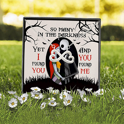 Alternative view of So Many In The Darkness Yet I Found You And You Found Me Infinity Heart Pendant Necklace