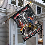 5VT. Firefighter Never Forget All Gave Some House Flag Mockup 6