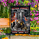 5VT. Firefighter Never Forget All Gave Some Garden Flag Mockup 4